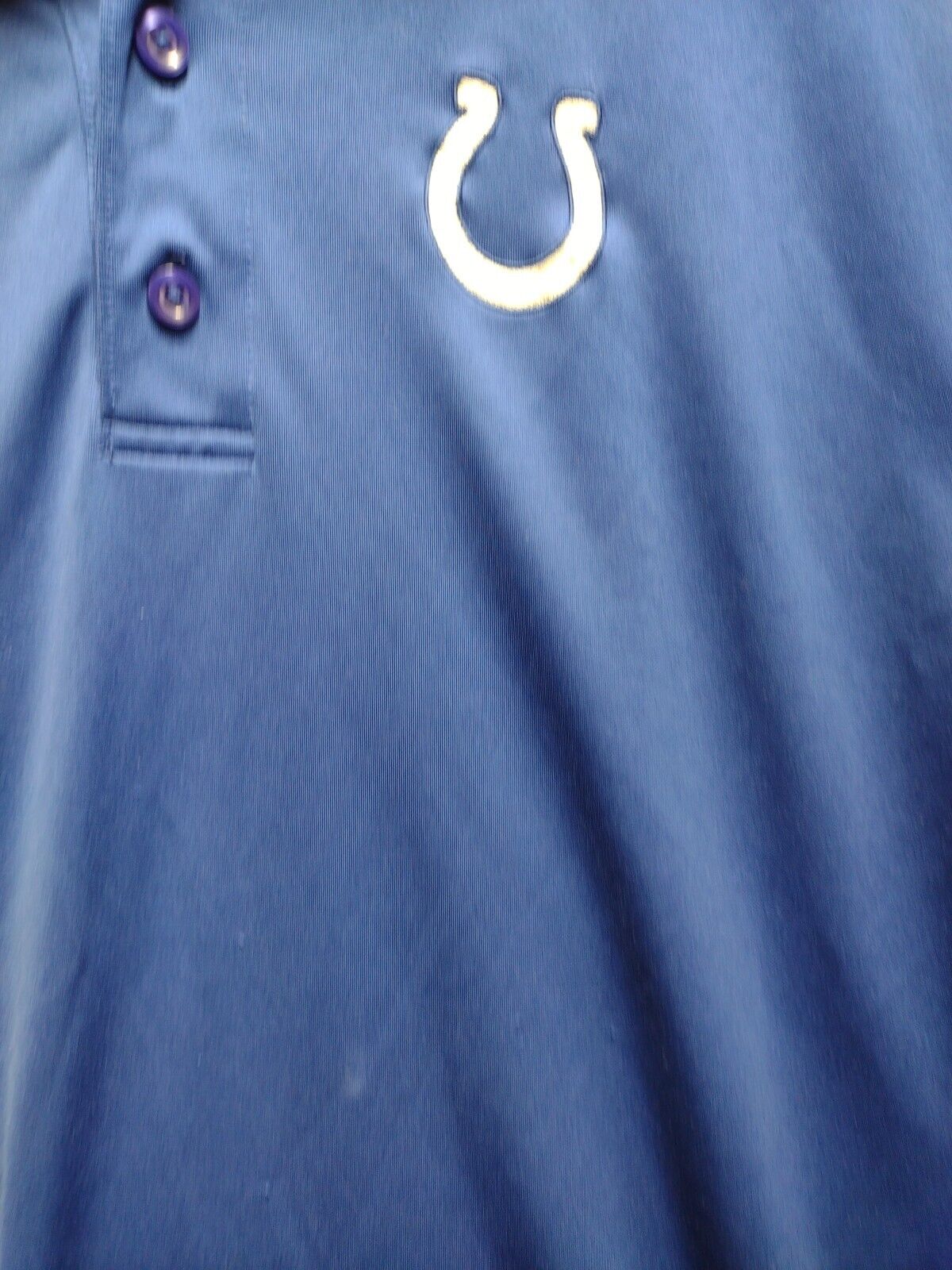 Indianapolis Colts Polo Shirt Men L Blue White 